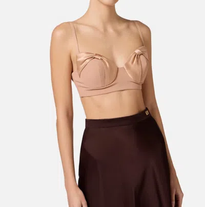 Elisabetta Franchi Top  Woman Color Nude In Brown