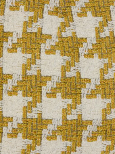 L Agence Ashton Houndstooth Tweed Short In Yellow