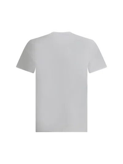 Versace White Crewneck T-shirt With Medusa Embroidery On The Front In Cotton Man