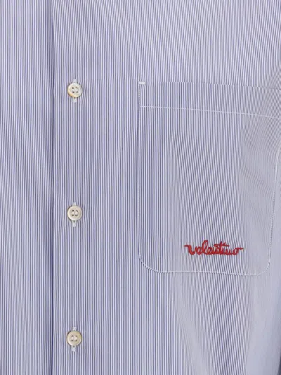 Valentino Striped Shirt With Embroidered Logo