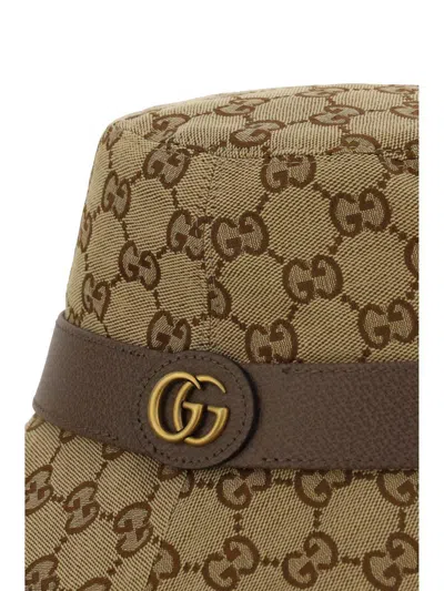 Gucci Bucket Hat With Signature Logo Patterntrim