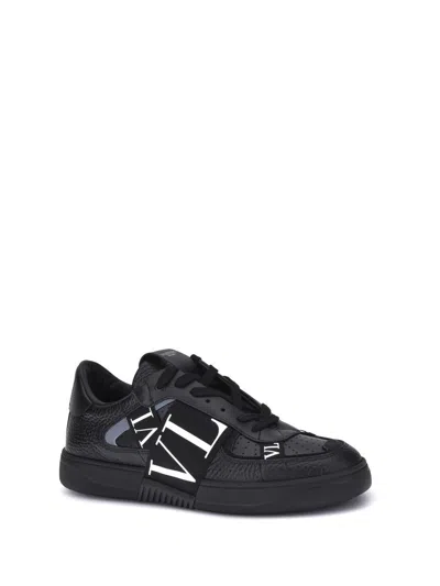Valentino Garavani Vltn Ribbon Sneakers In Black