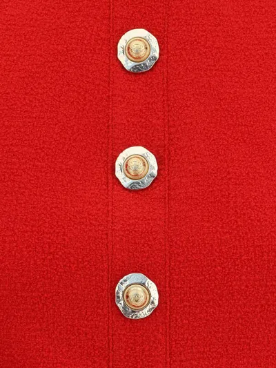 Balmain Sleeveless Vest In Red