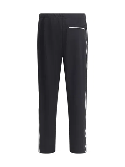 Kenzo Sporty Logoed Track Pants With Side Stripe In Black