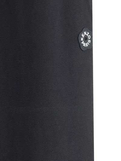 Kenzo Sporty Logoed Track Pants With Side Stripe In Black
