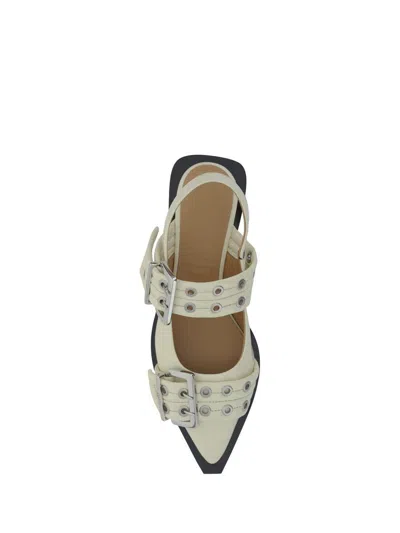 Ganni Women Feminine Pumps In Green