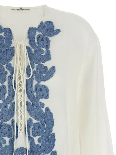 Ermanno Scervino Silk Crepe De Chine Kaftan In White