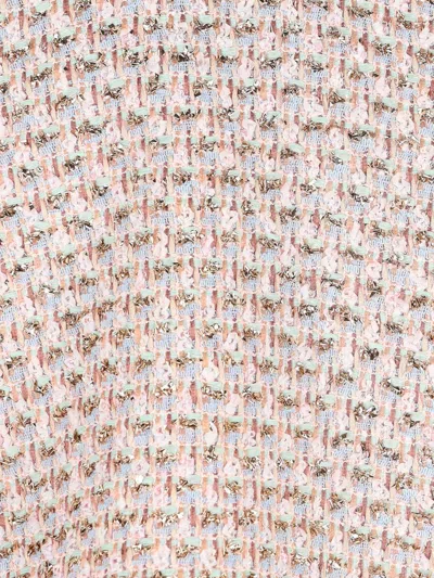 Valentino Garavani Embroidered Ribbon Tweed Jacket In Multi