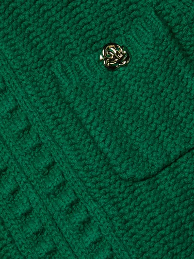 L Agence Delilah Cropped Cardigan In Green