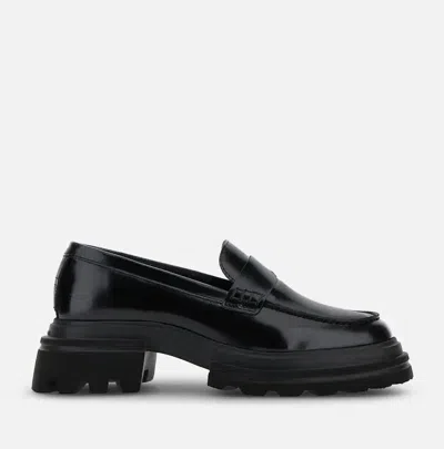 Hogan Polished Leather Loafers