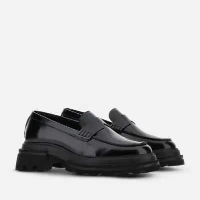 Hogan Polished Leather Loafers