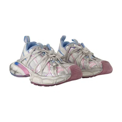 Balenciaga White And Multicolor Leather Sneakers