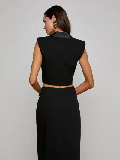 L Agence Hollis Vest In Black