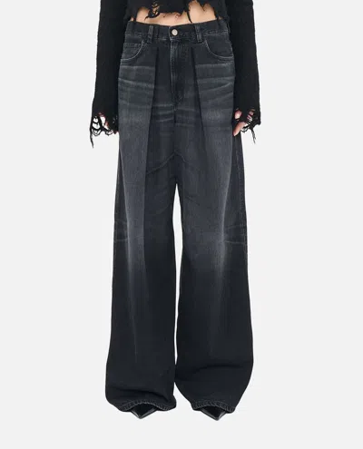 Haikure Candy High-rise Wide-leg Jeans In Black