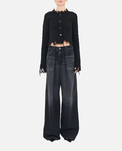Haikure Candy High-rise Wide-leg Jeans In Black