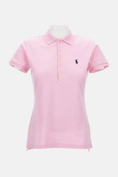 Polo Ralph Lauren Julie Slim Fit Five Button Polo Shirt In Pink