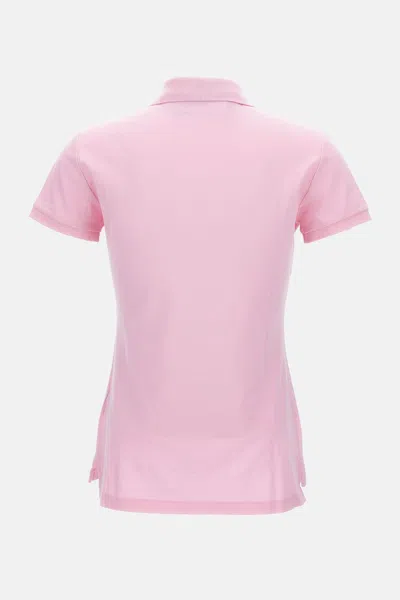Polo Ralph Lauren Julie Slim Fit Five Button Polo Shirt In Pink