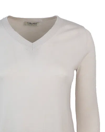 S Max Mara White Idoneo Jersey In White
