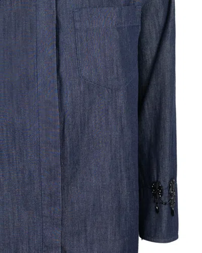 Max Mara Timeless Regular Fit Denim Shirt In Blue