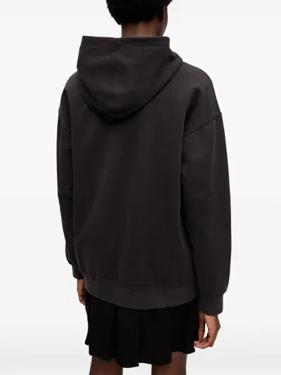 Ganni Women Cherries Organic Cotton Hoodie In Black
