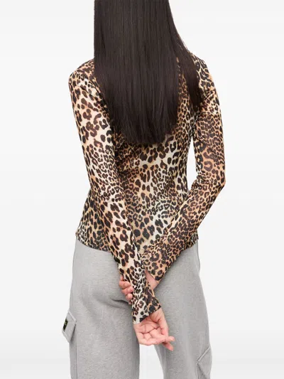 Ganni Oberteil Mit Leoparden-print