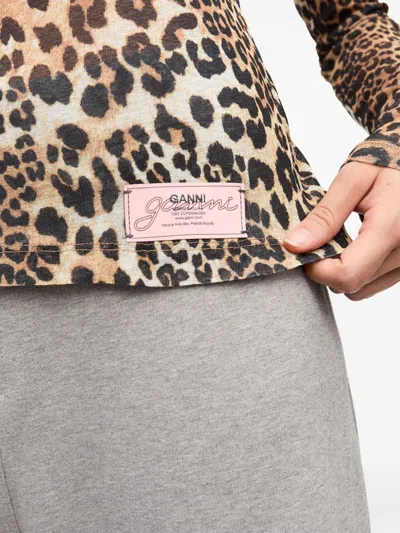 Ganni Oberteil Mit Leoparden-print