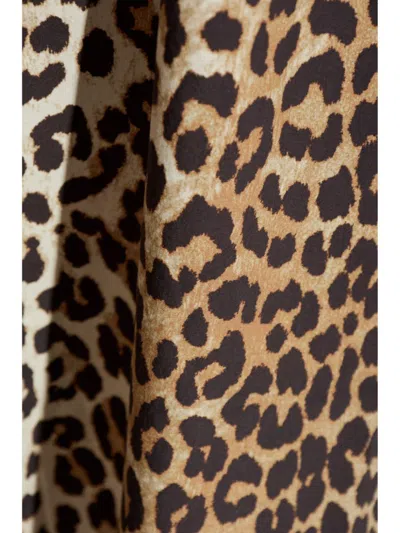 Ganni Leopard Print Midi Skirt