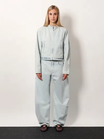 Alaïa Alaia Women Round Denim Jacket In Blue