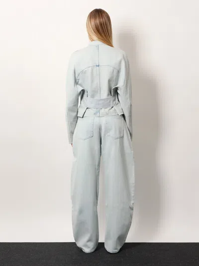 Alaïa Alaia Women Round Denim Jacket In Blue