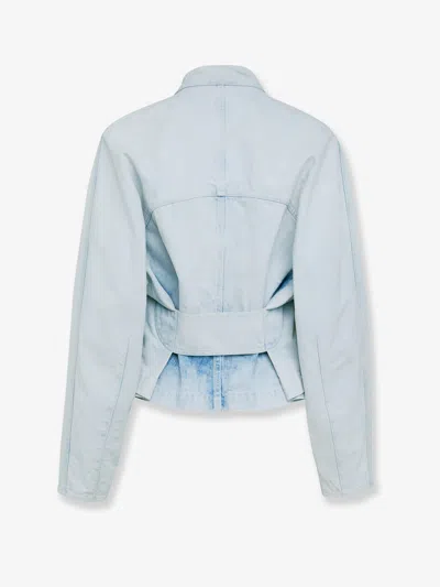 Alaïa Alaia Women Round Denim Jacket In Blue