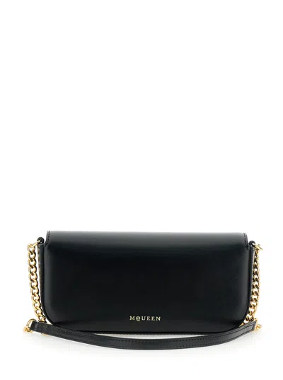 Alexander Mcqueen Small Skull Flower Crossbody Bag With Chain Strap And Gold-tone Hardware