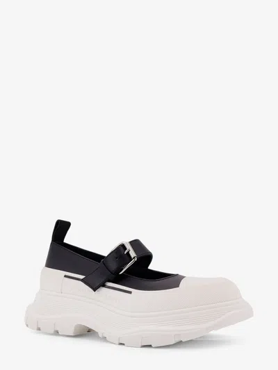 Alexander Mcqueen Leather And Rubber Lace-up Ballerinas