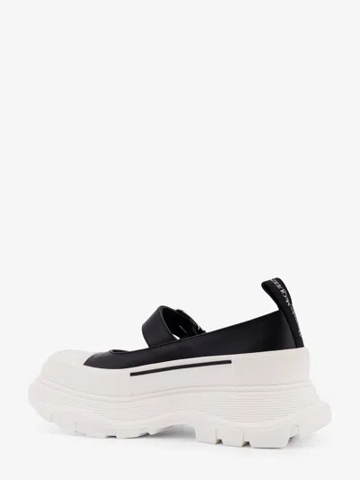Alexander Mcqueen Leather And Rubber Lace-up Ballerinas