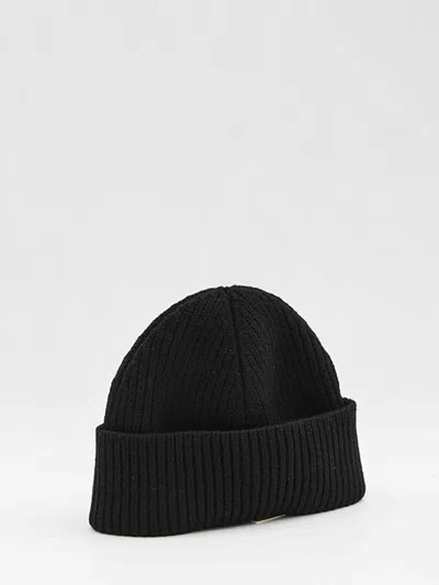 Ami Alexandre Mattiussi Ami Paris Ami De Coeur Black Wool Hat Men