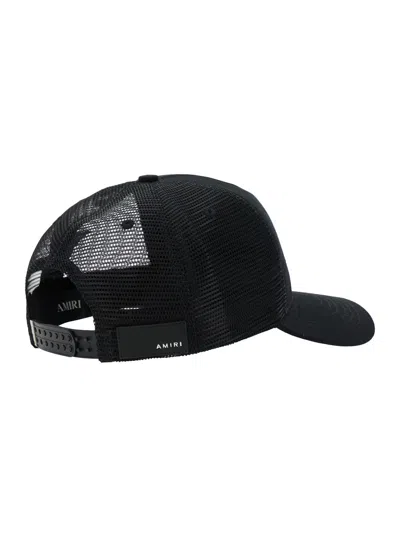 Amiri Black Baseball Cap With Logo Lettering On The Front And Mehs Panels In Cotton Man In Black