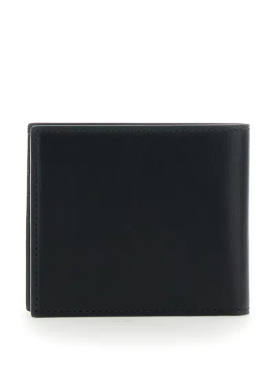 Amiri Bi-fold Wallwt With Logo Lettering On The Front In Leather Man In Black