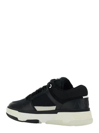 Amiri Black Low Top Sneakers With Logo Patch On The Tongue And Logo Lettering On The Heel In Leather Man In Black
