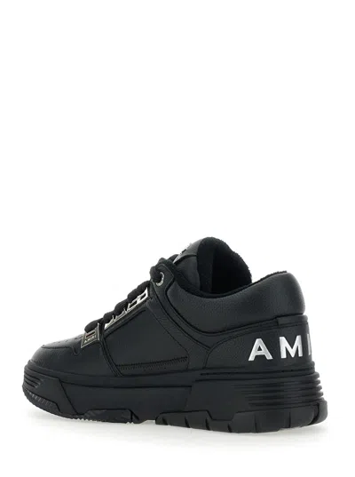 Amiri Black Sneakers With Logo Patch On The Side And Logo Lettering On The Rear In Leather Man In Black