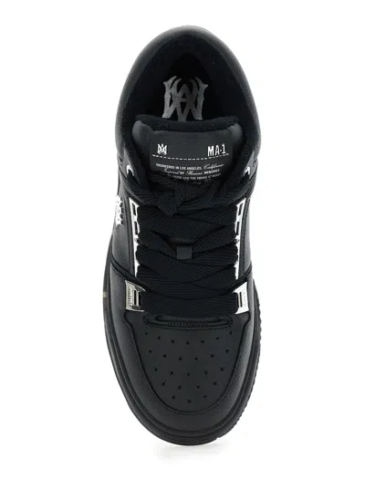 Amiri Black Sneakers With Logo Patch On The Side And Logo Lettering On The Rear In Leather Man In Black