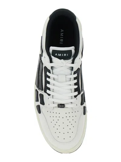 Amiri Skel Top Low Black And White Sneakers With Logo Patch On Thetongue And Contrasting Details On The Si In White