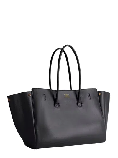 Balenciaga 'bel Air Carry On' Black Medium Tote Bag With Removable Keychain And Two Top Handles In L