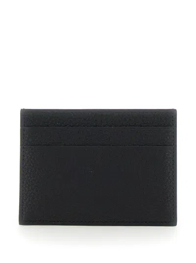 Balenciaga Credit Card Holder Genuine Grained Leather As In Black