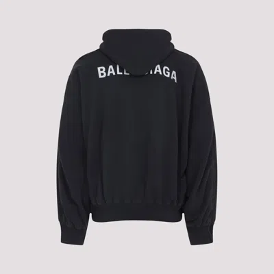 Balenciaga Hybrid Bomber Jacket With Side Flap Pockets In Black