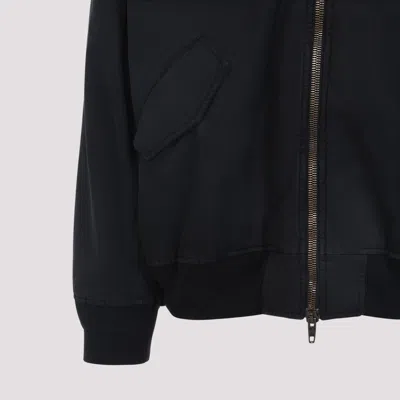 Balenciaga Hybrid Bomber Jacket With Side Flap Pockets In Black