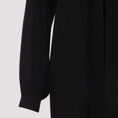 Balenciaga Black Georgette Scarf Blouse In Black