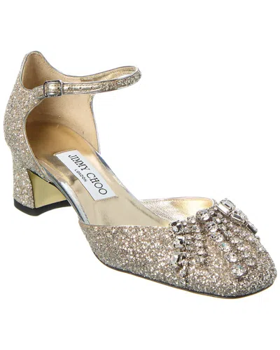 Jimmy Choo 'verity Block Heel In Gold