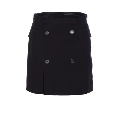 Balenciaga Skirts With Belt Loops And Front Pockets In Black