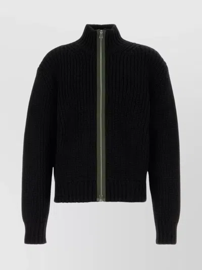 Namacheko Evan Cardigan Wool High Collar In Black