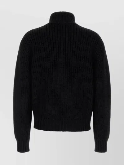 Namacheko Evan Cardigan Wool High Collar In Black