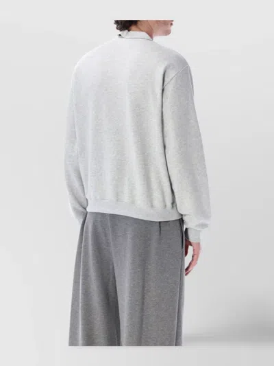 Magliano Crew Neck Fleece Braided In Gray